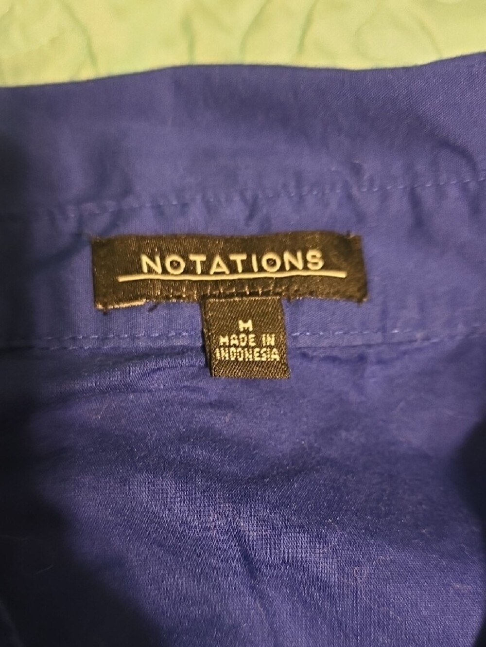 Notations Blue Tuxedo Style With Stretch Sides - Picture 2 of 6